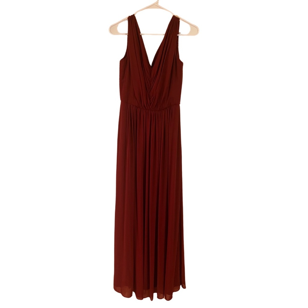 Dessy Collection Burgundy Formal Gown Size 6 Bridesmaid, Prom, Special Occasion